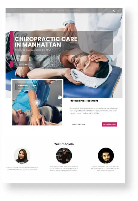 web design for chiropractor