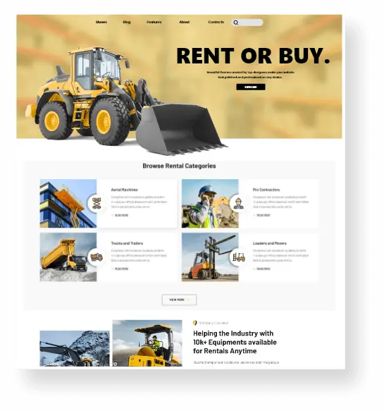 Dealers & Distributors Crane Website Design