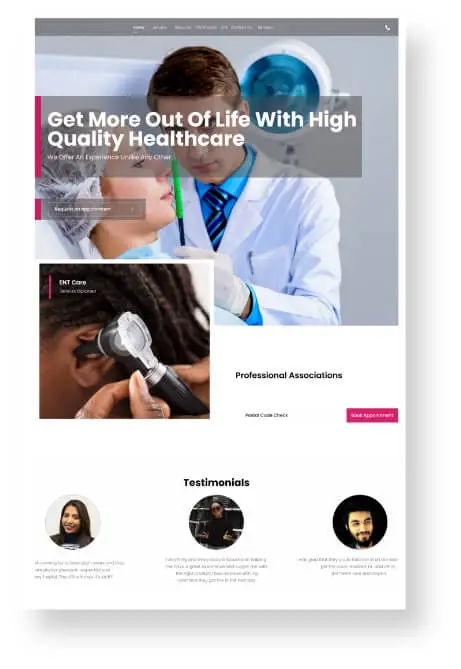 ent doctors website design