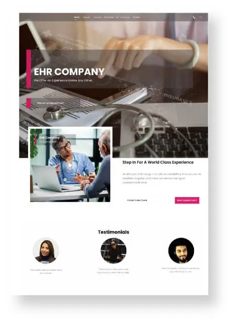 EHR Companies Web Design