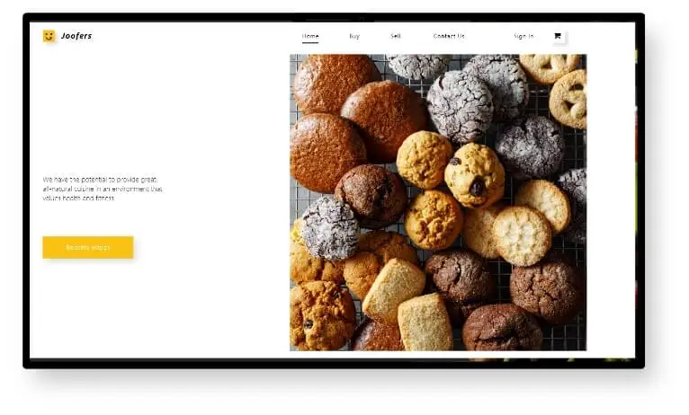 organic food products website design joffers homepage