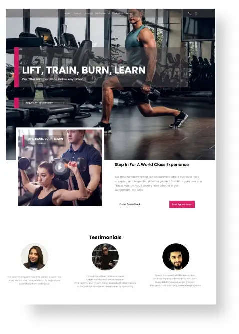 Gym Website Design