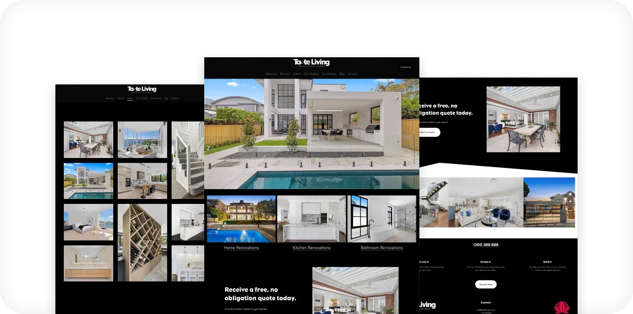 Responsive ecommerce home designer