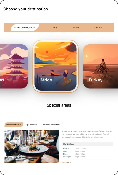 Tourism Services Website Design