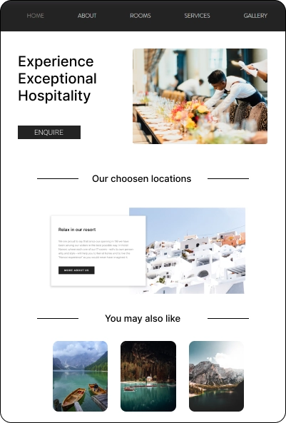 Tourism Services Website Design