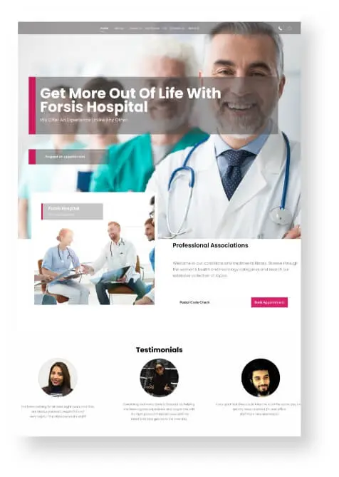 Hospital And Healthcare Website Design