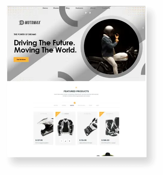 responsive motorcycle dealers website design services