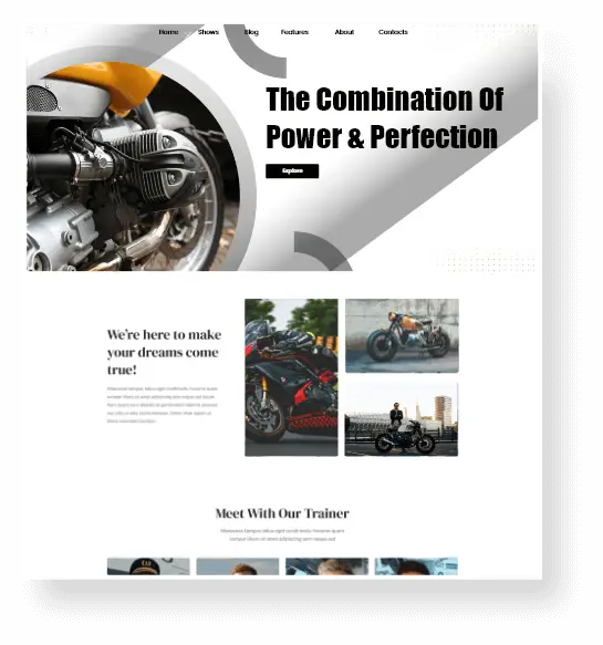 Motorcycle Dealers web Design and development