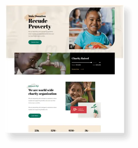 charity website design