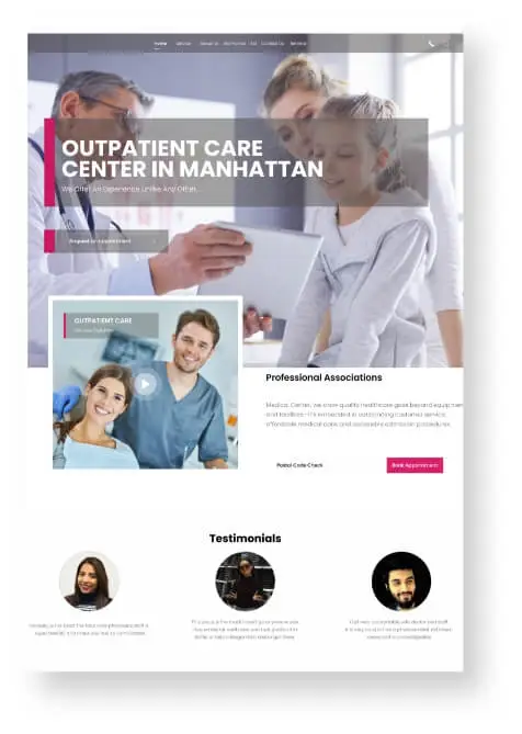 Outpatient Care Website Design