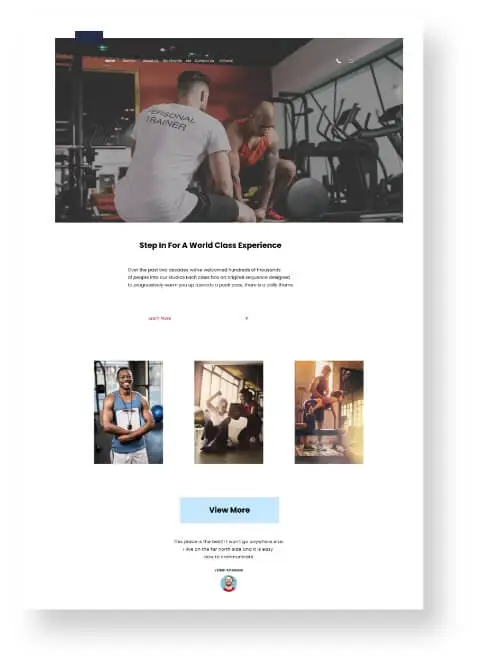 web design for fitness trainers