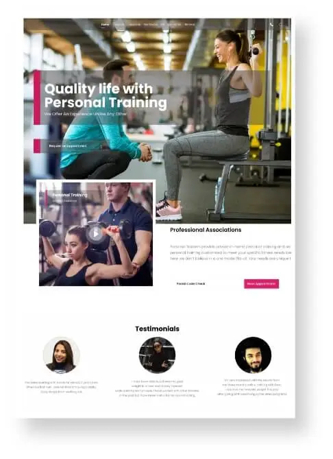 Personal Trainers Web Design