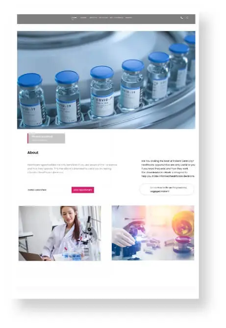 Pharmaceutical Website Design