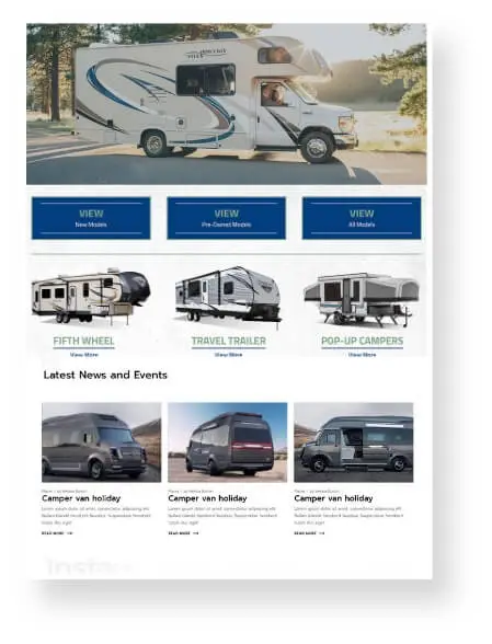 RV Dealer Website Design