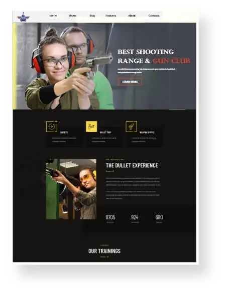 Shooting Ranges Web Design