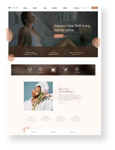 hair salon website design