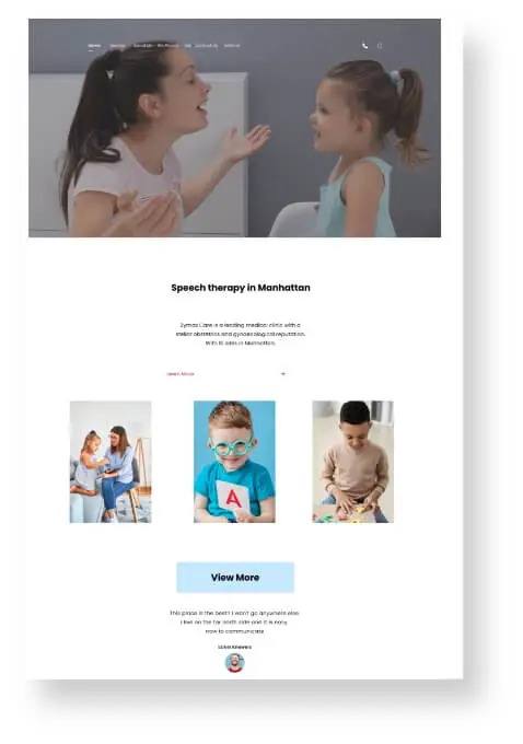 web design for speech therapists