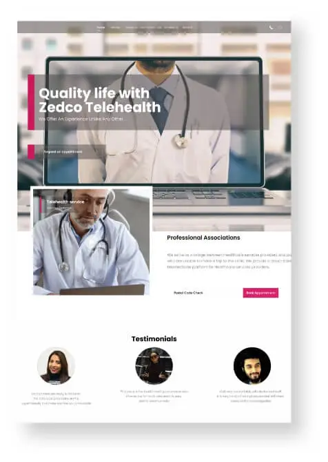 Telehealth Website Design