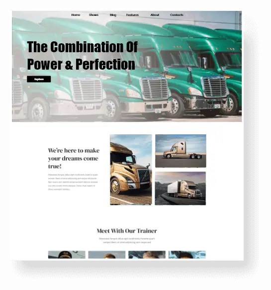 Truck & Trailer company web Design