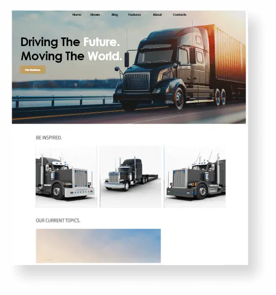 responsive truck company website development