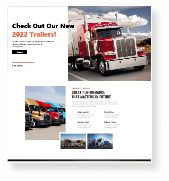 ui ux truck company website development