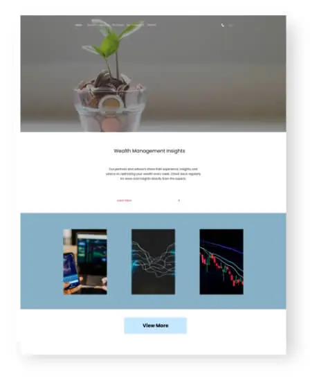 custom financial planner website design
