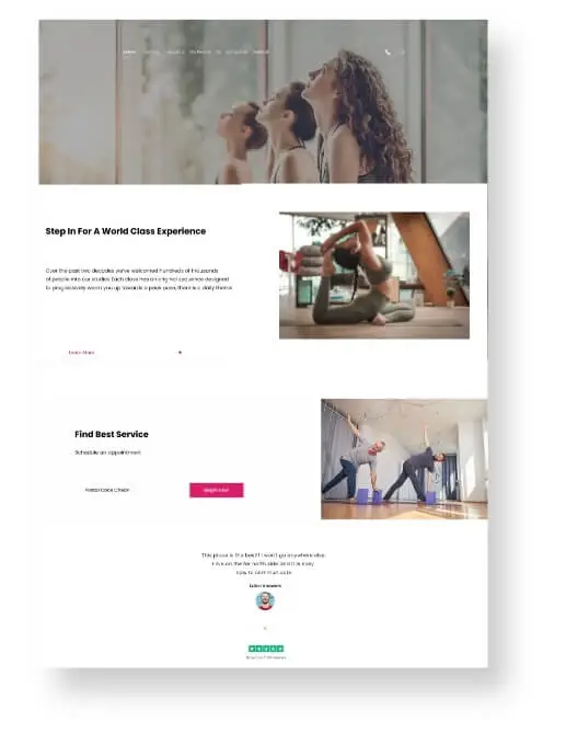 Yoga Studio Web Design