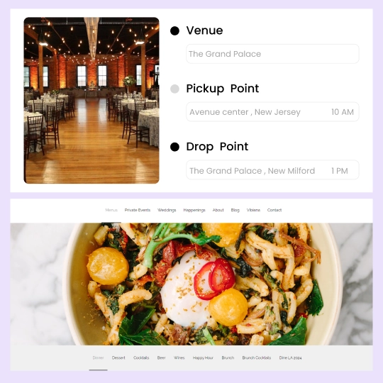 Food UI product page software development agency