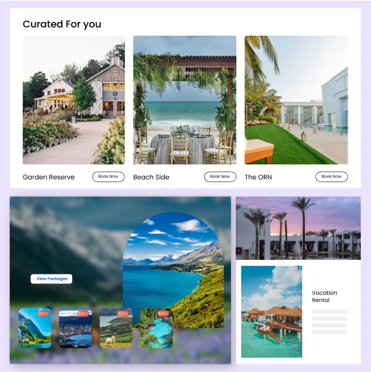 tourism industry UI product page software development agency