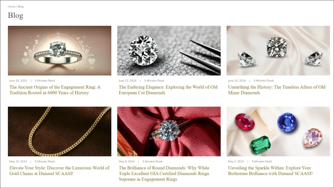 Elegant Jewelry UI UX