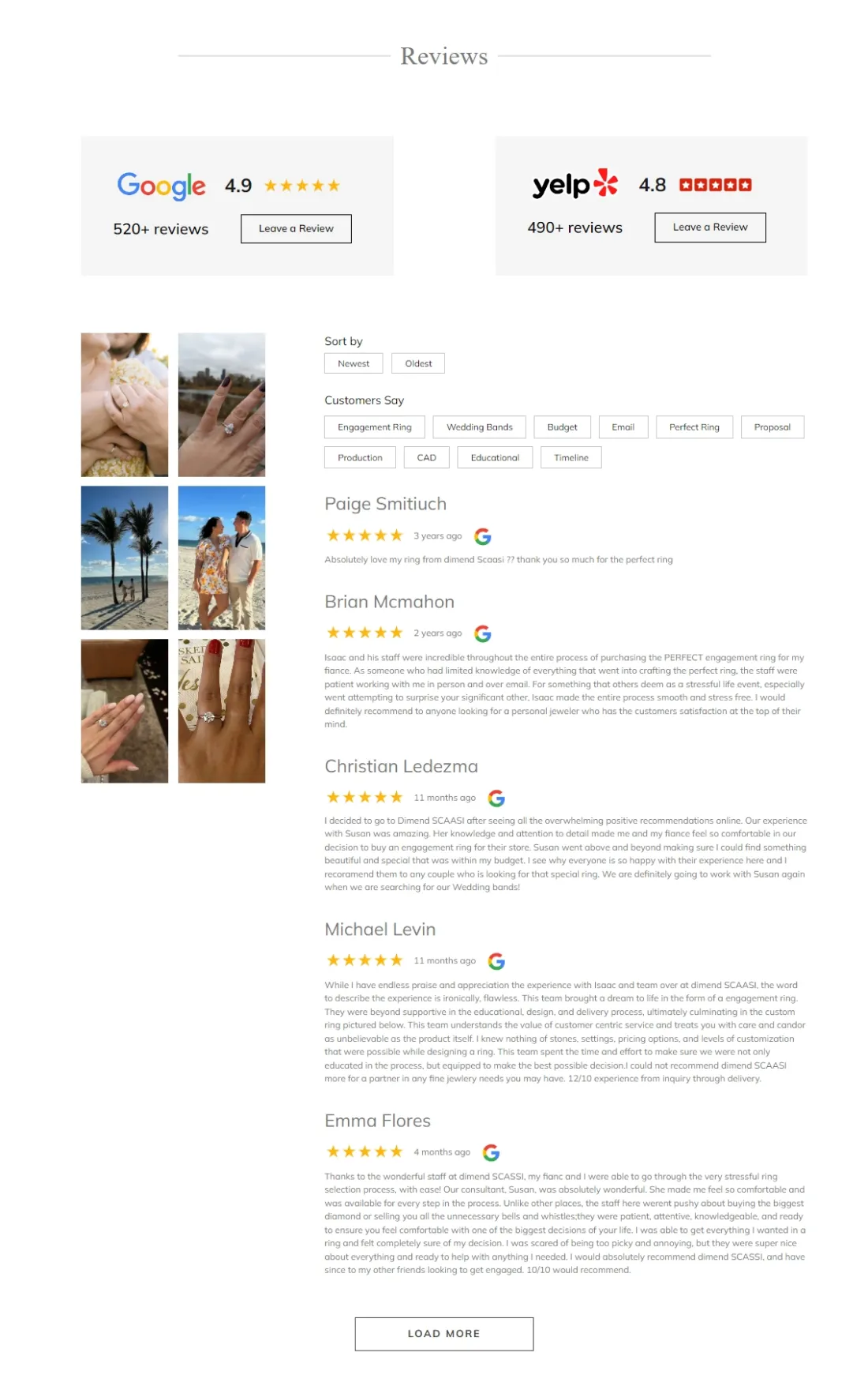 High End Jewelry UX UI