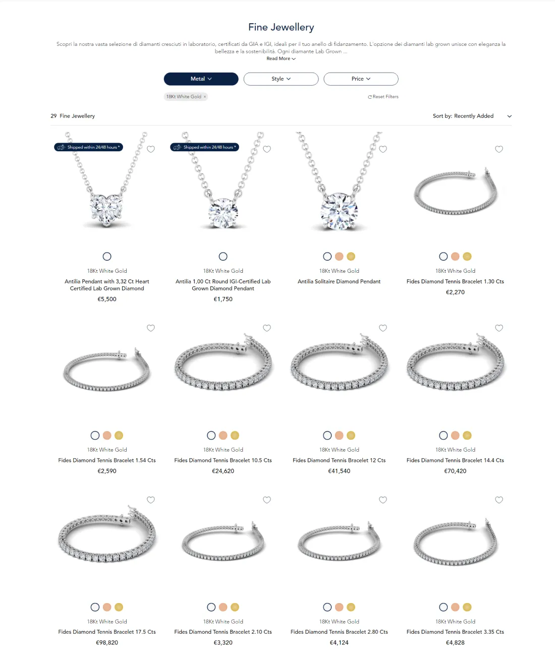 Jewelry Website UI UX