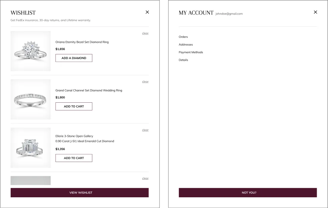 User Focused Jewelry Web Design