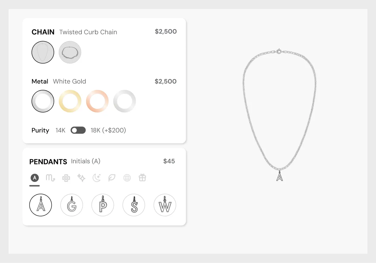 3d necklace configurator banner