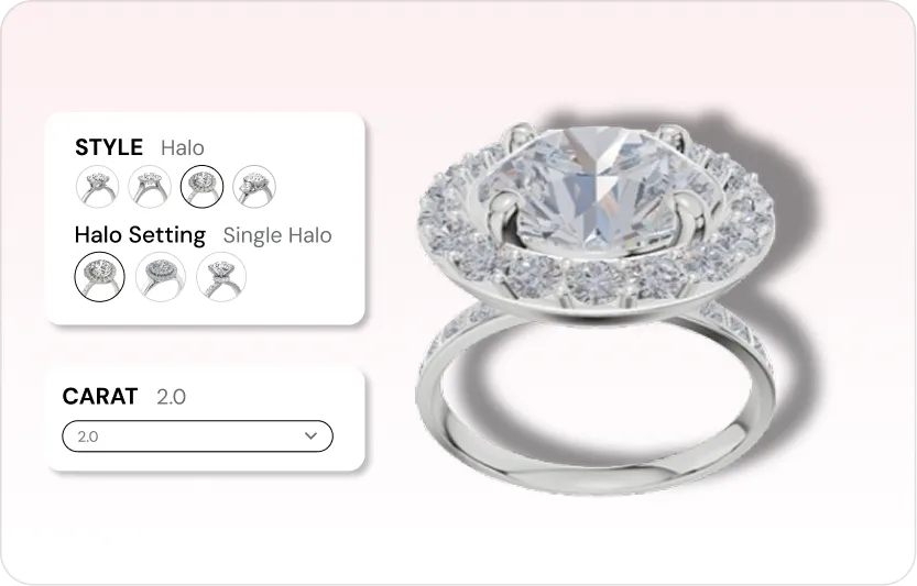 3d halo ring configurator