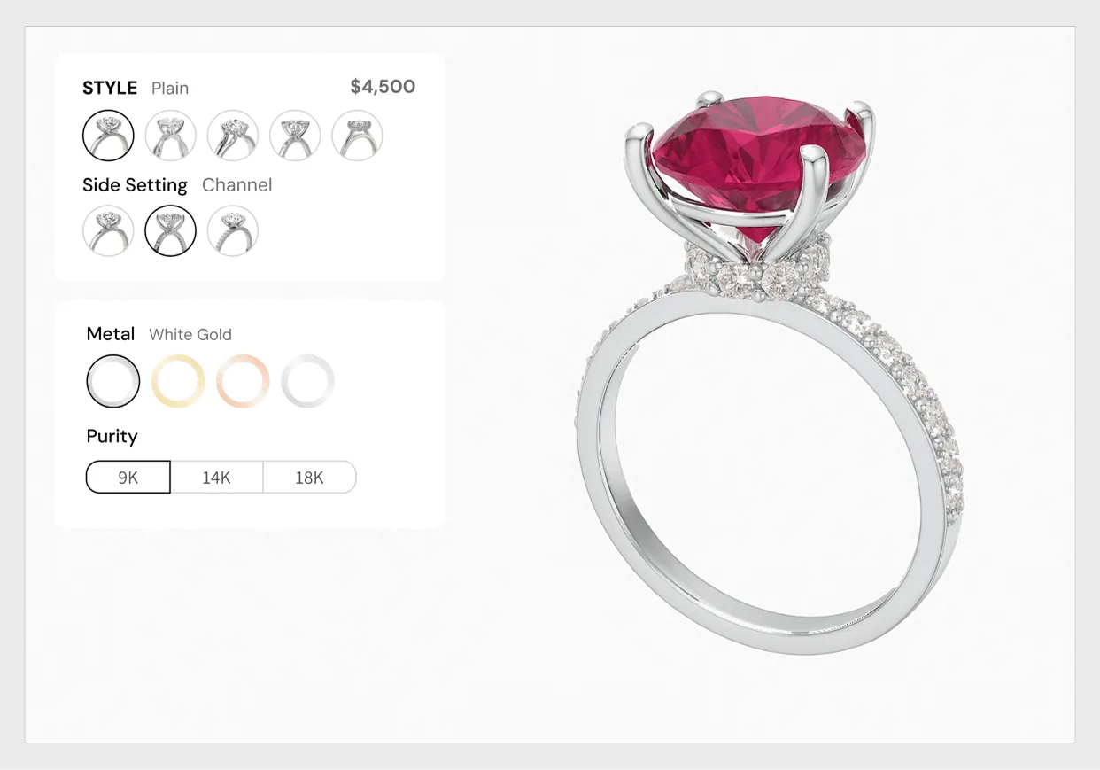 3d ring configurator banner
