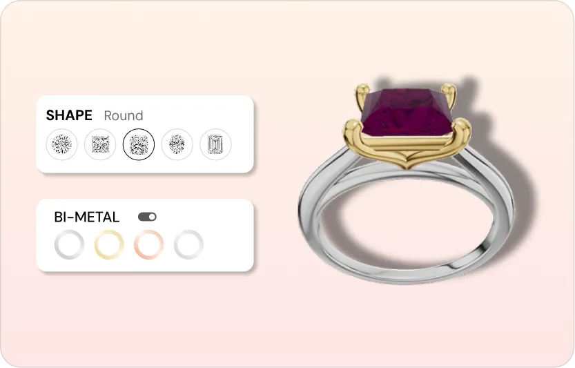 3d solitaire ring configurator