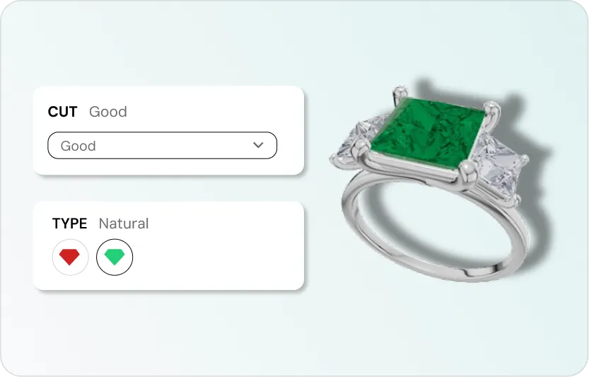 3d three stone ring configurator