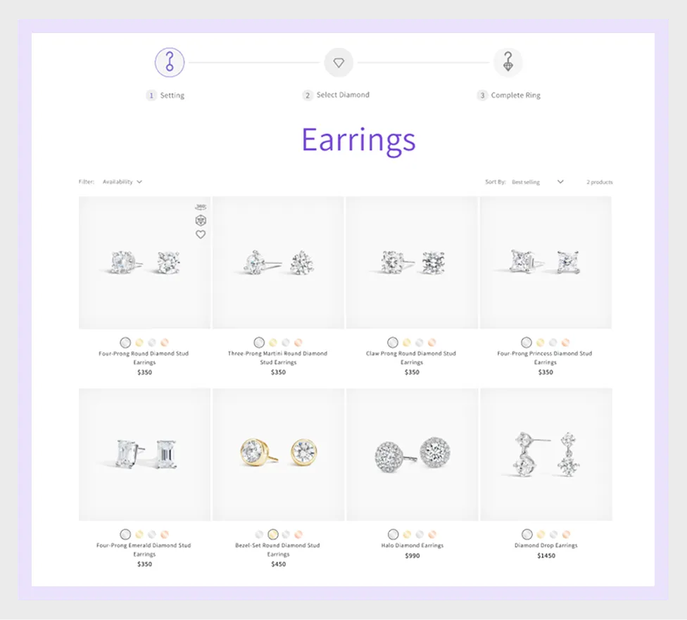 Jewelry Services Earring Builder