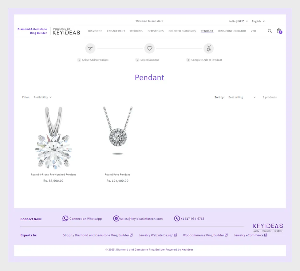 Jewelry Services Pendant Builder