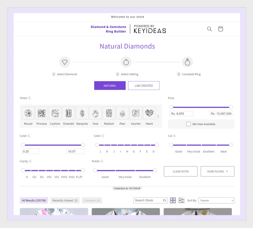 Jewelry Services Ring Builder Banner