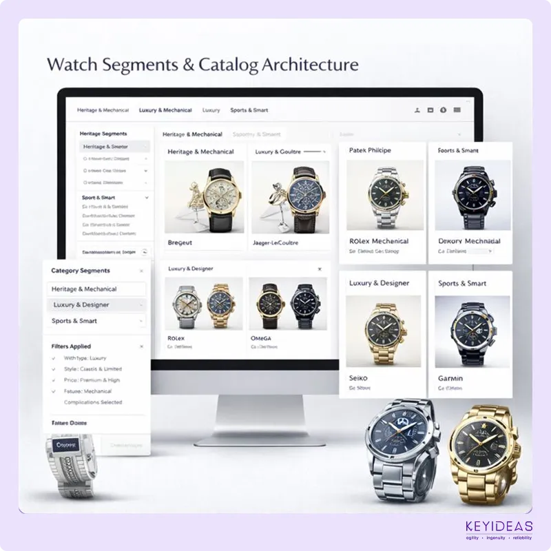 watch catalog management for luxury mechanical and designer watches