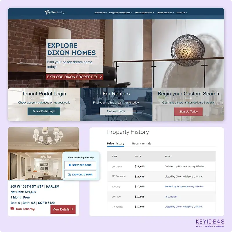 UI UX entertainment landing page
