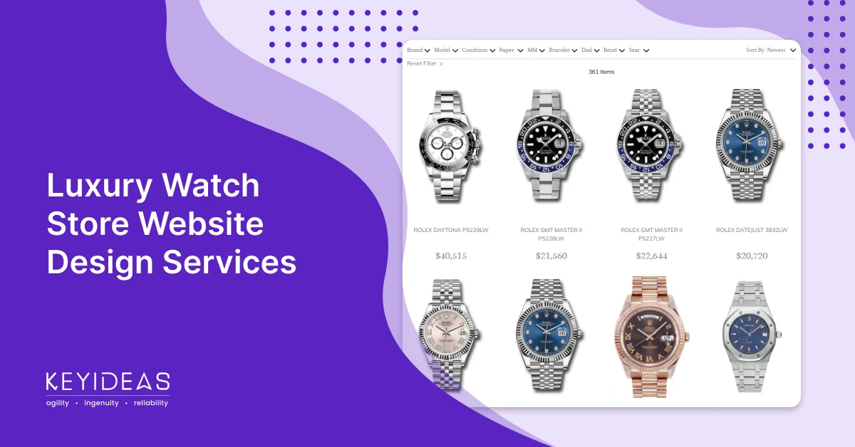 Luxury Watch Website Design Services By Keyideas