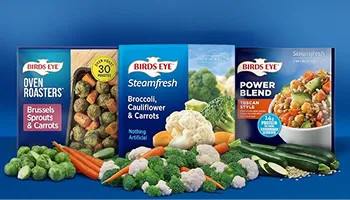 Consumer food brand website for Birds Eye