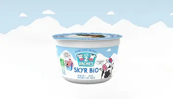 Organic dairy brand website for Les 2 Vaches