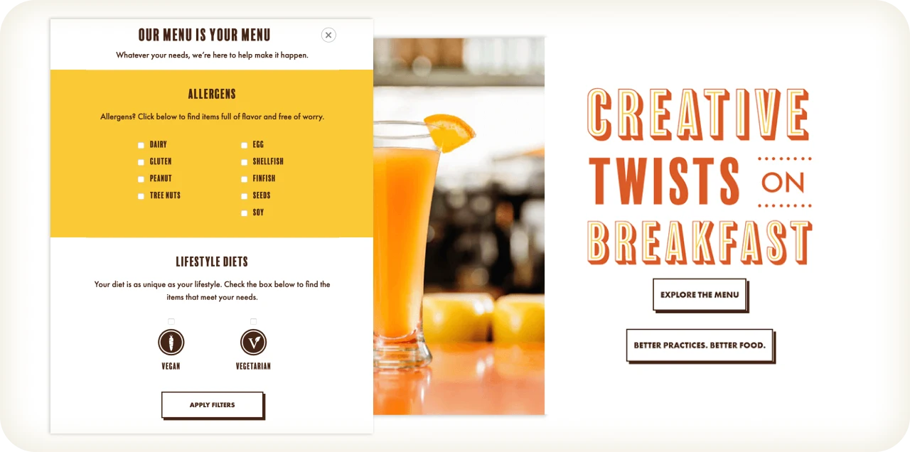 php based website development snooze eatery