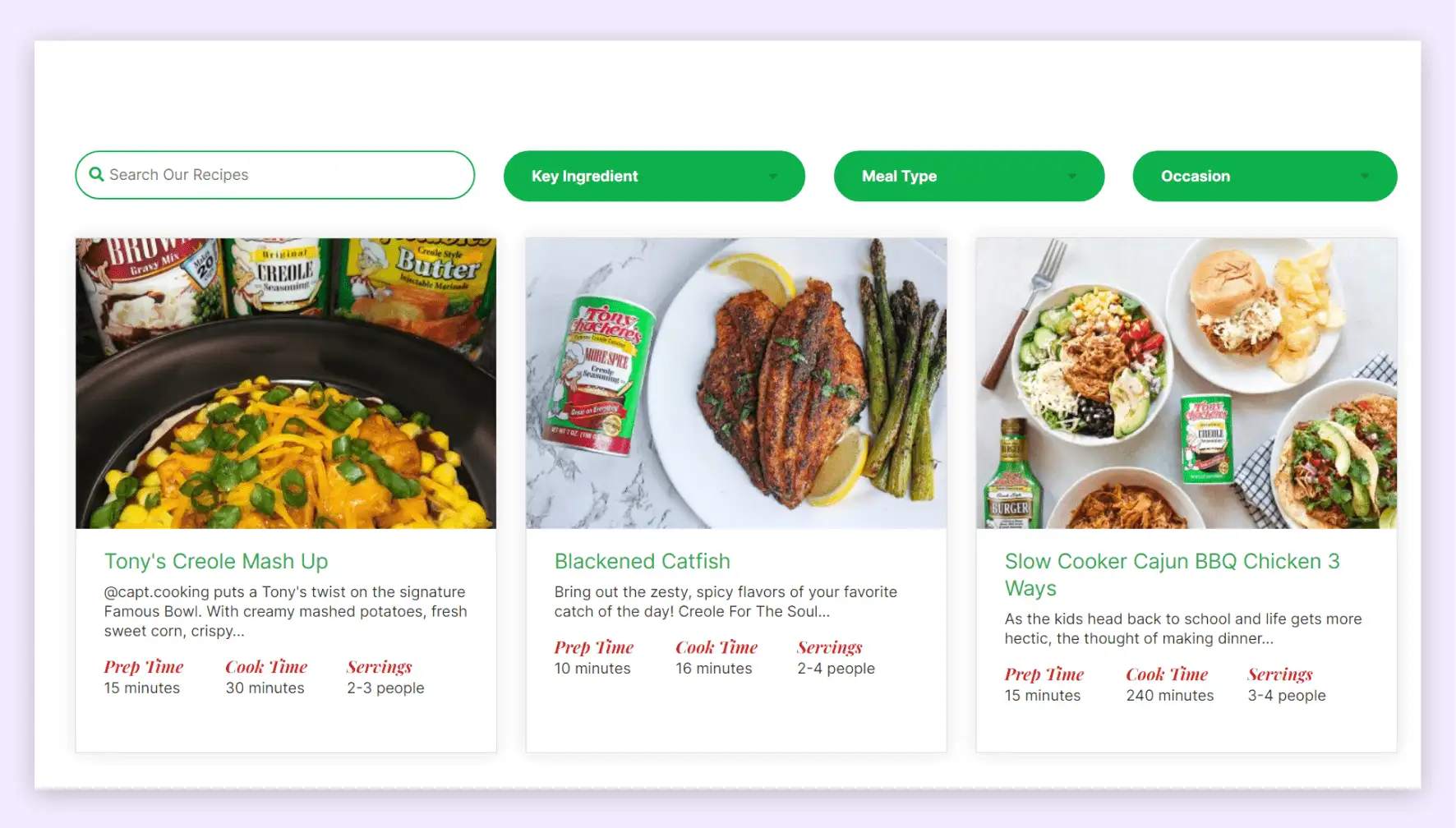 Food Brand E-commerce Website Design Built to Last 13 Product view card
