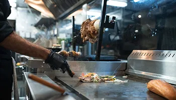 Industrial-chic restaurant website for The Factory Kitchen