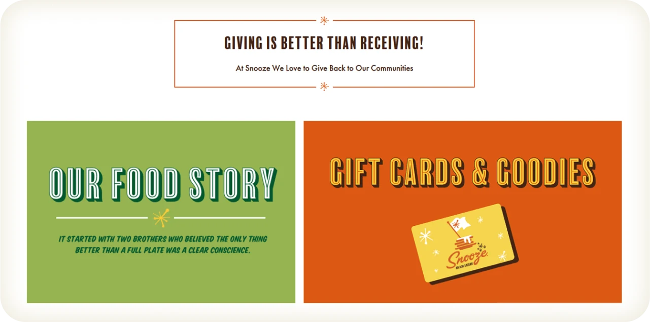 website design and development agency snooze eatery
